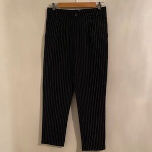 Active USA ladies black and white striped ankle pants SizeS